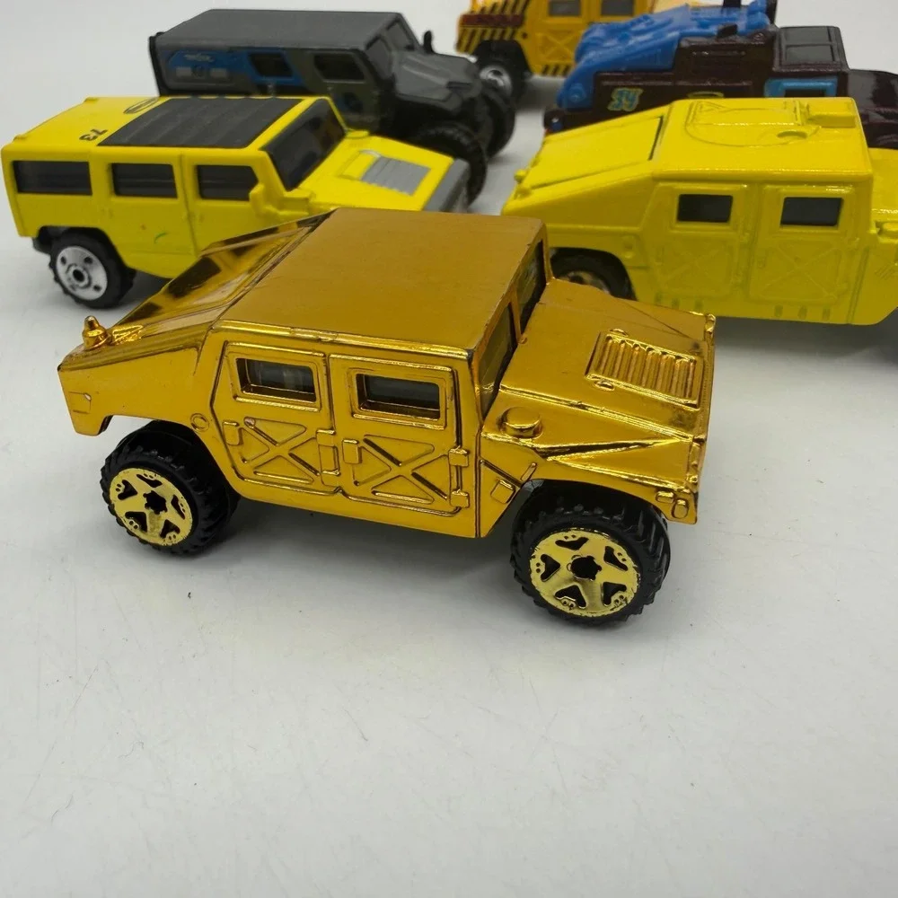 Matchbox Hot Wheels Hummer Humvee Diecast Car Lot 6pc Gold Chrome H2 SUV Used